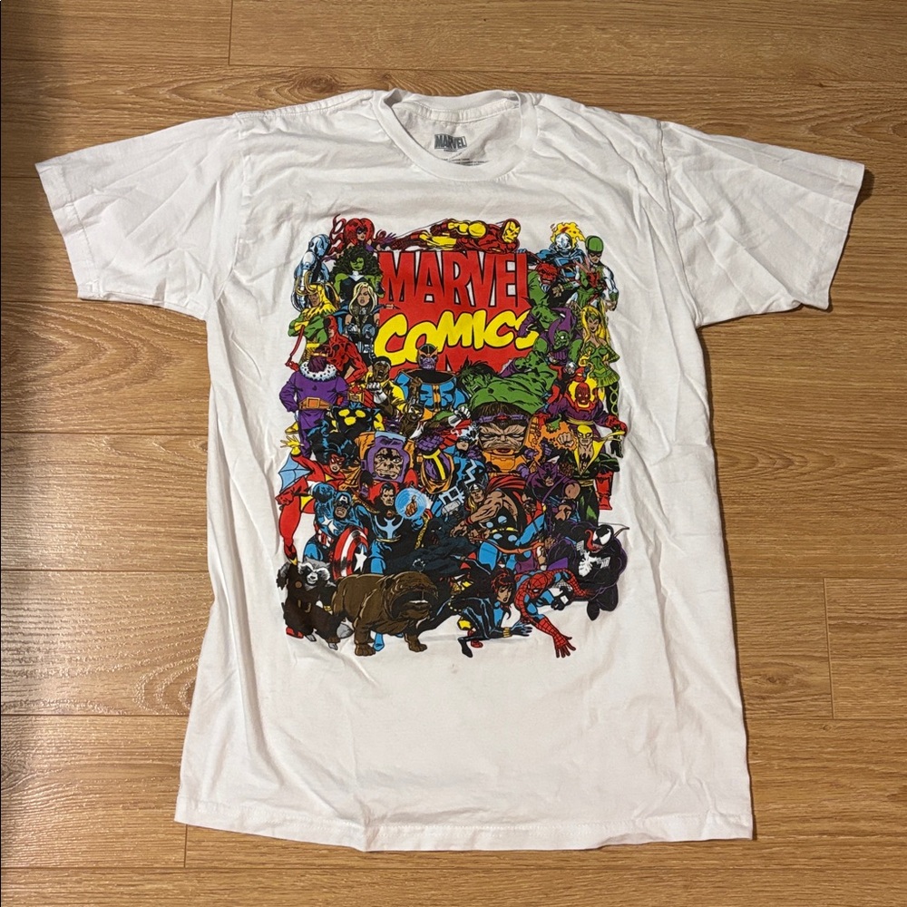 Marvel Superhero White Graphic Tee